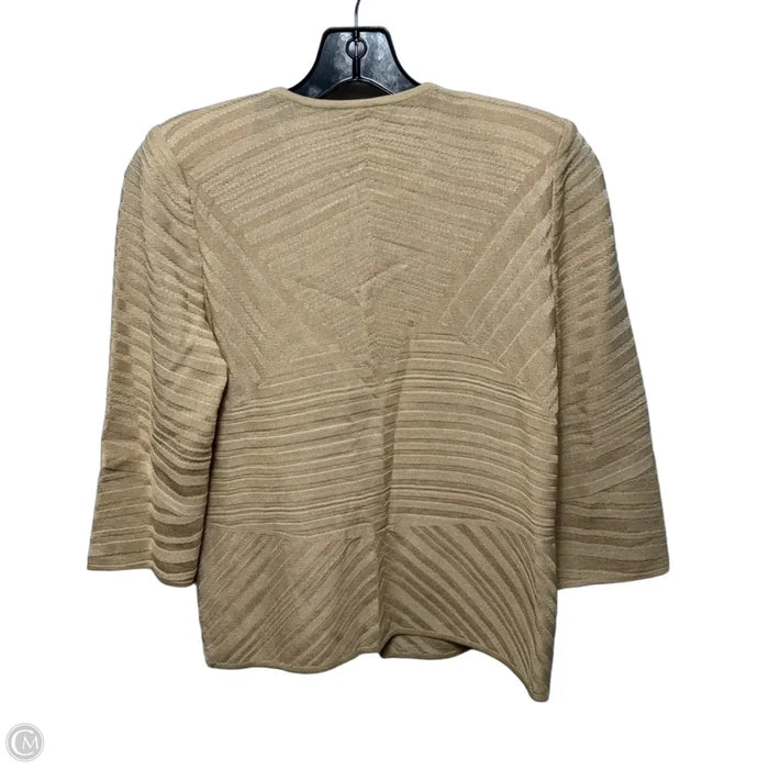 Sweater Cardigan By Ming Wang In Tan, Size: Xs