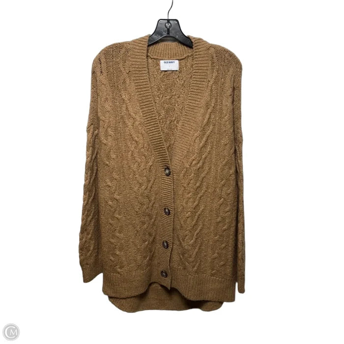 Sweater Cardigan By Old Navy In Tan, Size: L