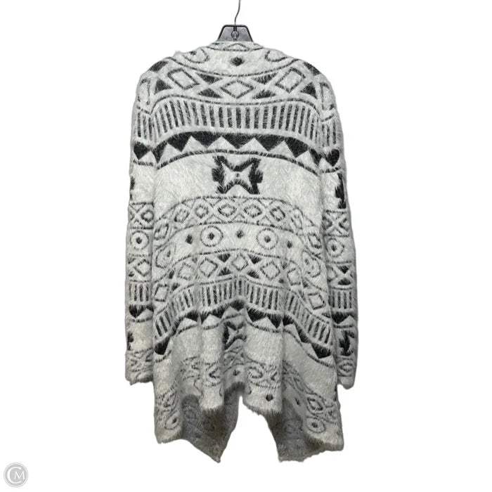 Sweater Cardigan By Shyanne In Black & White, Size: L