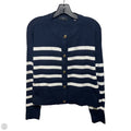 Sweater Cardigan By Tahari In Striped Pattern, Size: L