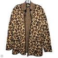 Sweater Cardigan By Talbots In Animal Print, Size: M