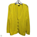 Sweater Cardigan By Talbots In Yellow, Size: 2x