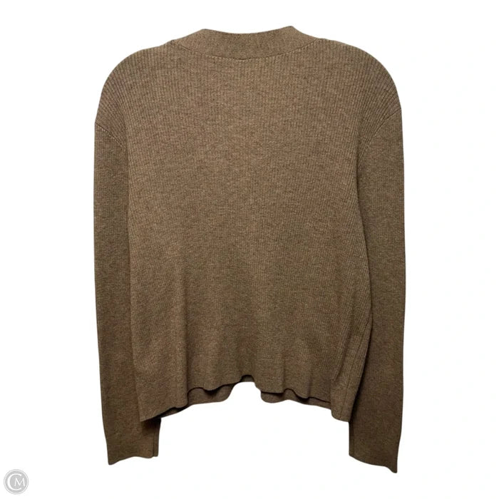 Sweater Cardigan By Uniqlo In Brown, Size: L