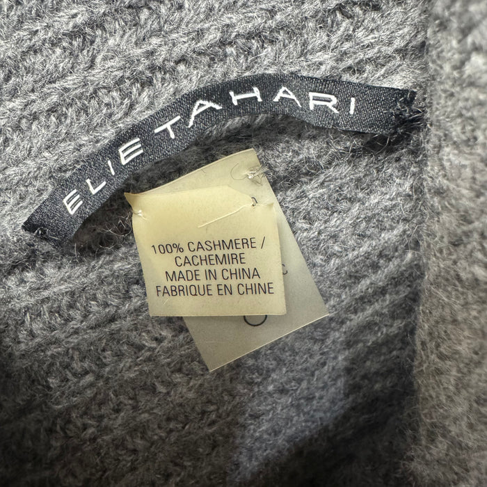 Sweater Cardigan Cashmere By Elie Tahari In Grey, Size: Osfm