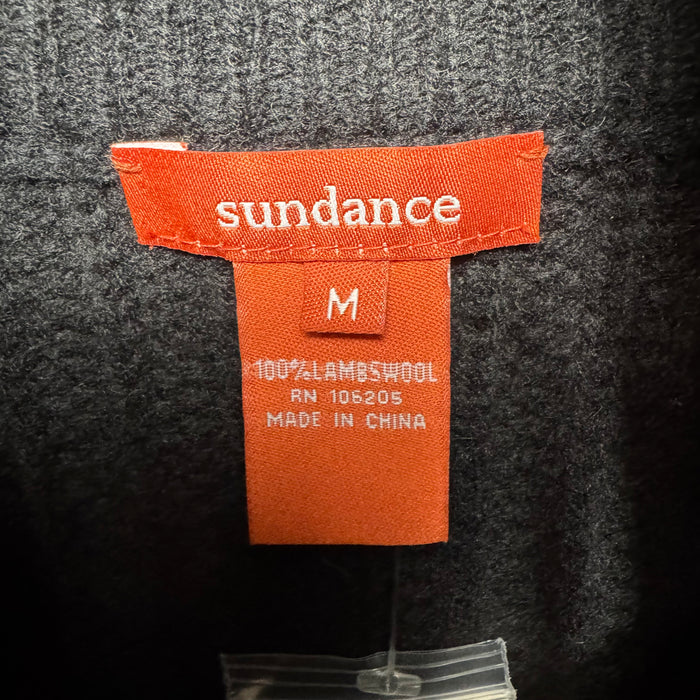 Sweater Cardigan Lambs Wool By Sundance In Black, Size: M