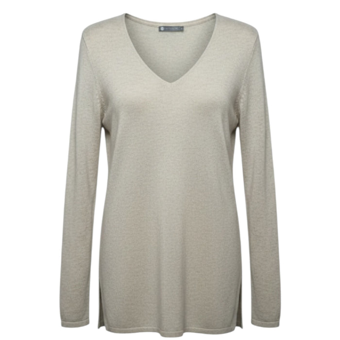 Sweater Cashmere By Cashmere In Cream, Size: M