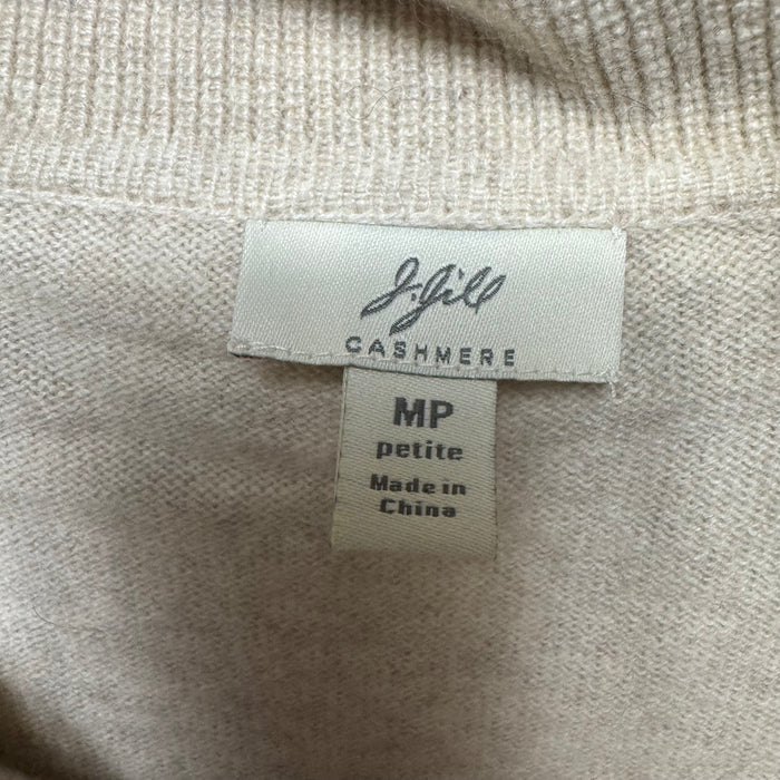 Sweater Cashmere By J. Jill In Cream, Size: M PETITE
