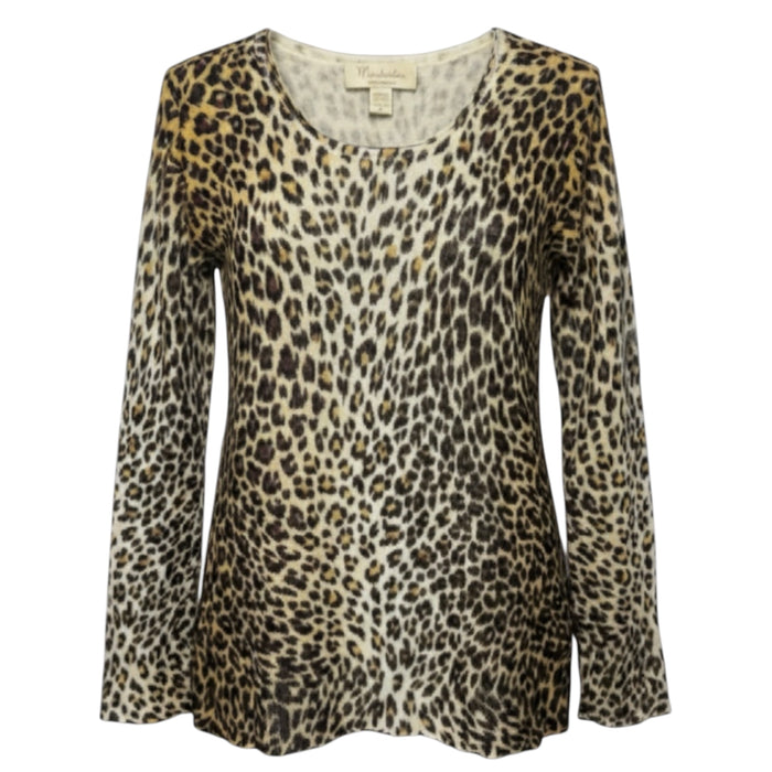 Sweater Cashmere By Mainbocher In Animal Print, Size: M