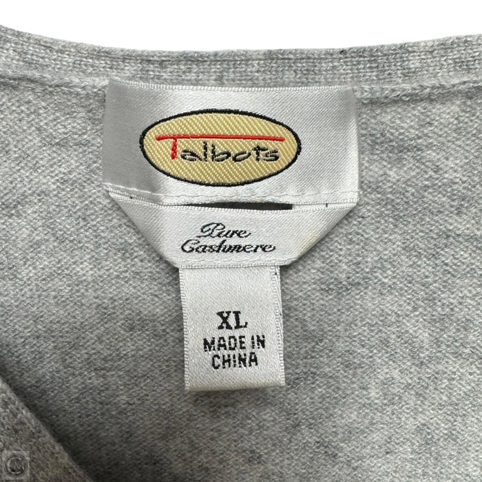 Sweater Cashmere By Talbots In Grey, Size: XL