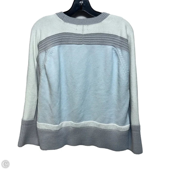 Sweater Designer By Halston In Blue & Cream, Size: Xl