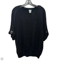 Sweater Short Sleeve By Chicos In Black, Size: Xl
