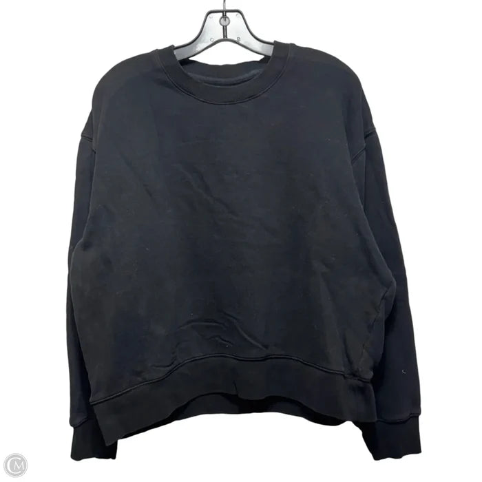 Sweatshirt Crewneck By Quince In Black, Size: L