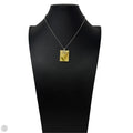 Sweet Yellow Clover Pressed Flower Pendant Necklace