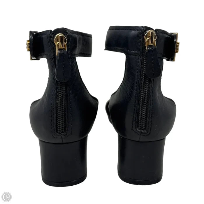 Tana Colorblock City Sandals Designer By Tory Burch In Black & White, Size: 8