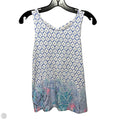 Tank Top Sleeveless Designer By Lilly Pulitzer In Blue & White, Size: Xs