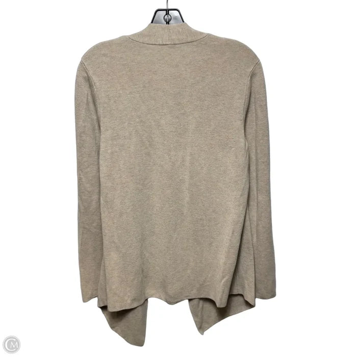 Tencel & Silk Sweater Cardigan By Eileen Fisher In Tan, Size: M