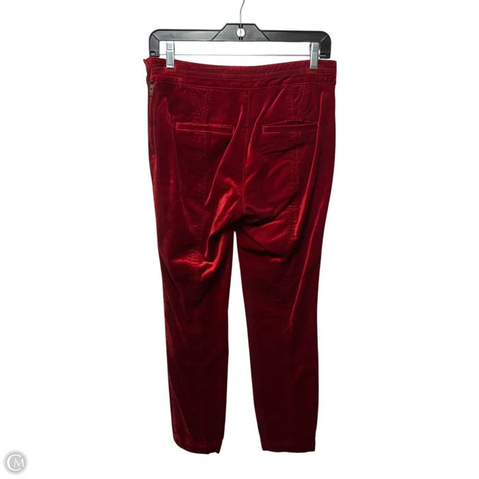 The Essential Slim Pants Velvet By Anthropologie In Red, Size: 2