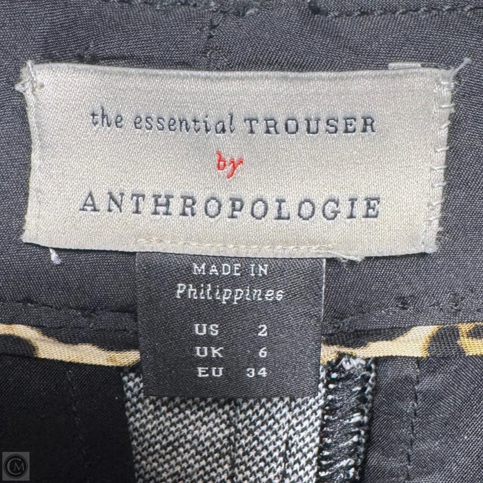 The Essential Trouser Pants By Anthropologie In Black & White, Size: 2