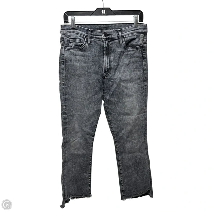 The Insider Crop Step Fray Jeans Designer By Mother In Grey, Size: 14/32