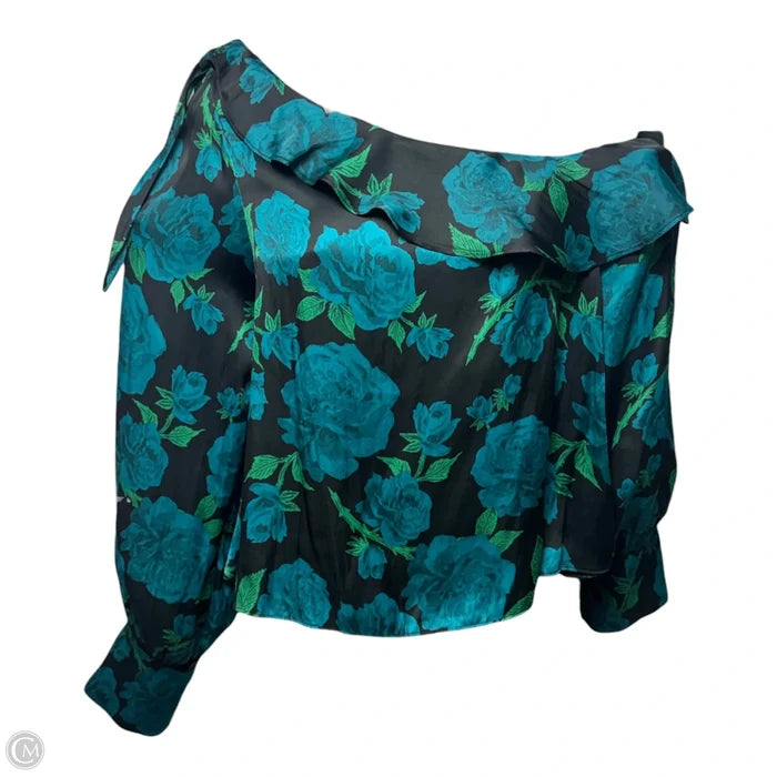 These Nights Floral One-Shoulder Satin Top By Free People In Floral Print, Size: XS
