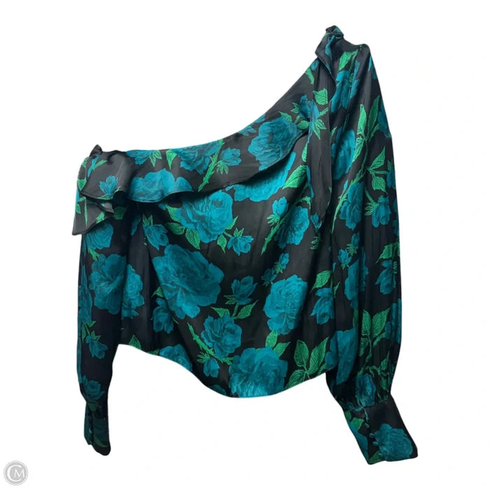 These Nights Floral One-Shoulder Satin Top By Free People In Floral Print, Size: XS