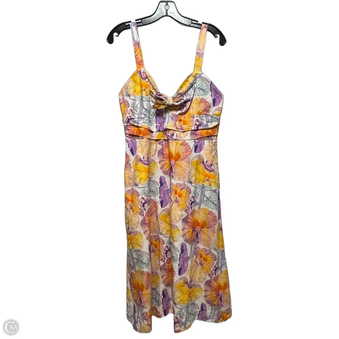 Tie-Front Midi Dress By Cecilia Pettersson X Anthropologie In Floral Print, Size: 12