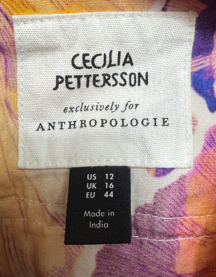 Tie-Front Midi Dress By Cecilia Pettersson X Anthropologie In Floral Print, Size: 12