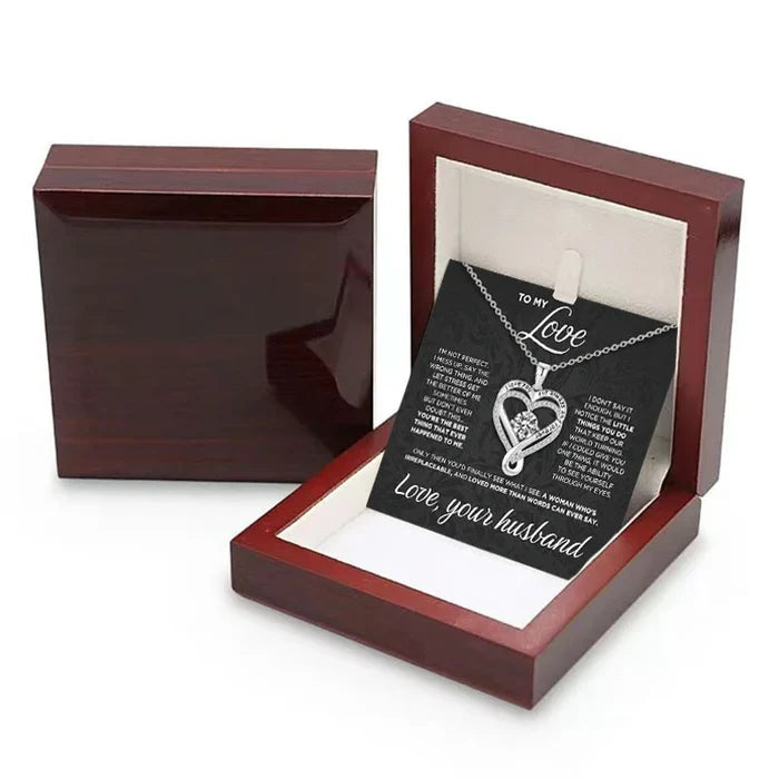 To My Love Forever & Always Heart Necklace