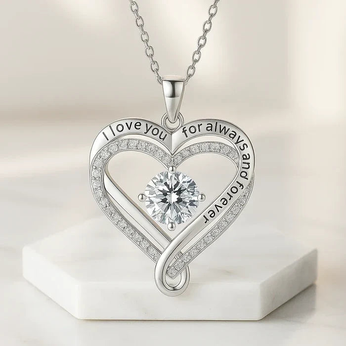 To My Love Forever & Always Heart Necklace