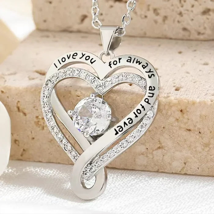 To My Love Forever & Always Heart Necklace