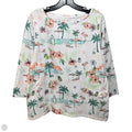 Top 3/4 Sleeve By Talbots In Tropical Print, Size: Xl