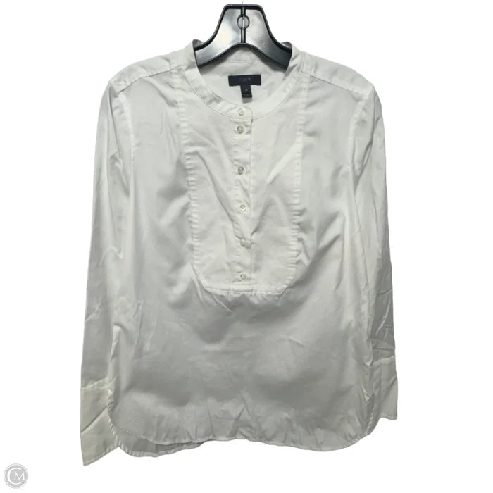 Top Long Sleeve Basic By J. Crew In White, Size: 10