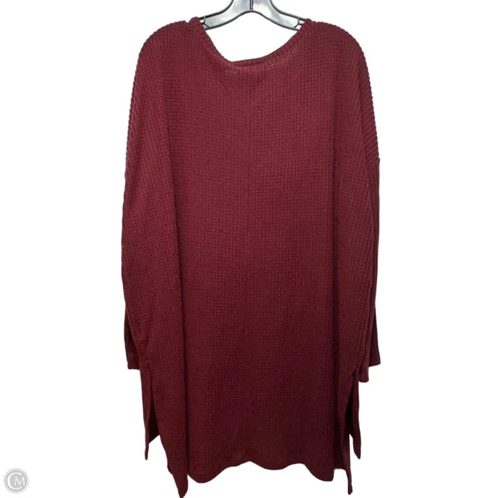 Top Long Sleeve Basic By Panhandle In Red, Size: L