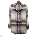 Top Long Sleeve By Aerie In Checkered Pattern, Size: M