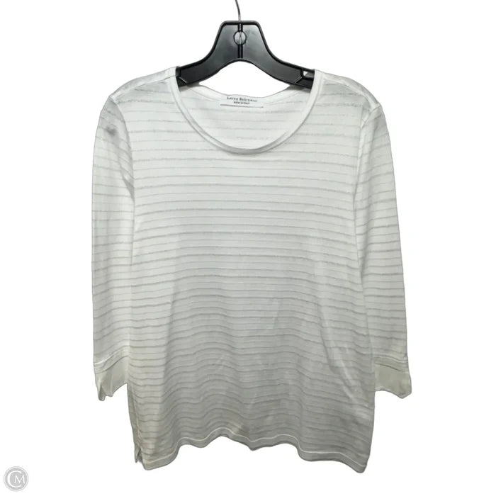 Top Long Sleeve By amina rubinacci  In Striped Pattern, Size: 10/ It46