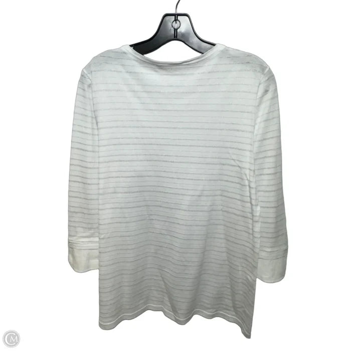 Top Long Sleeve By amina rubinacci  In Striped Pattern, Size: 10/ It46