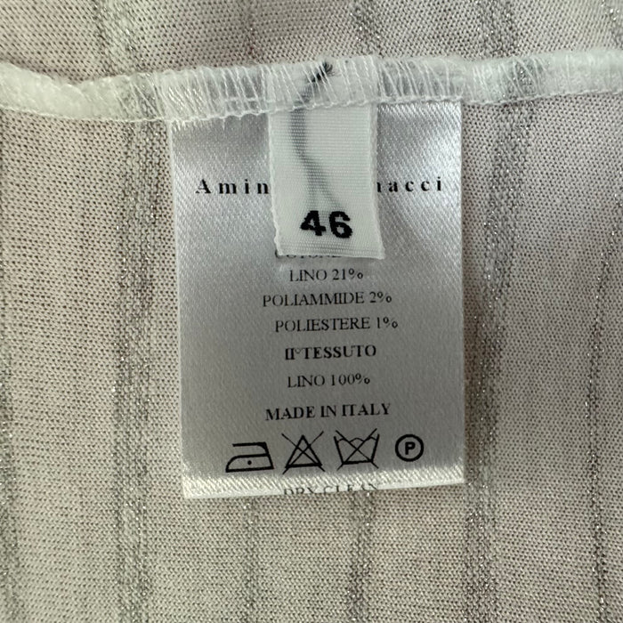 Top Long Sleeve By amina rubinacci  In Striped Pattern, Size: 10/ It46