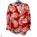 Top Long Sleeve By Boho Chic In Orange & White, Size: S
