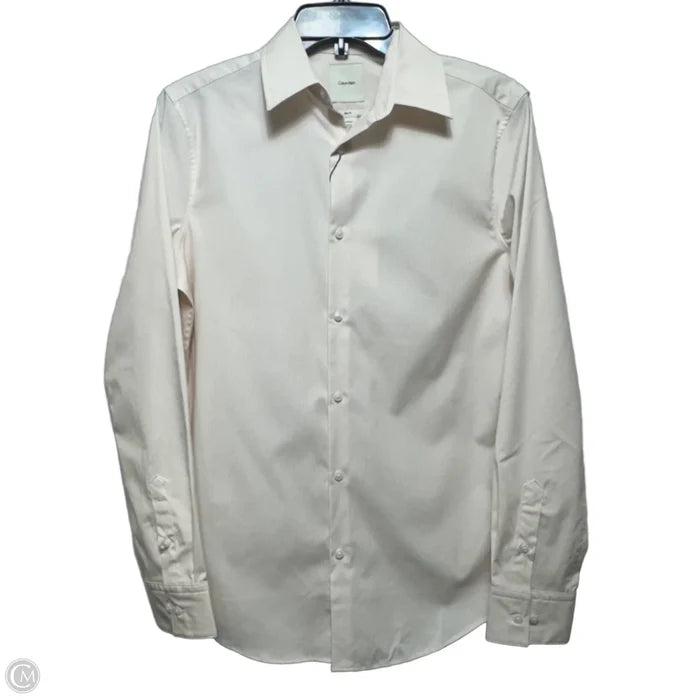 Top Long Sleeve By Calvin Klein In Striped Pattern, Size: Xs