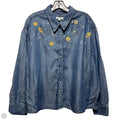 Top Long Sleeve By Chicos In Blue Denim, Size: 18