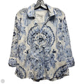 Top Long Sleeve By Cuno In Blue & White, Size: Xl