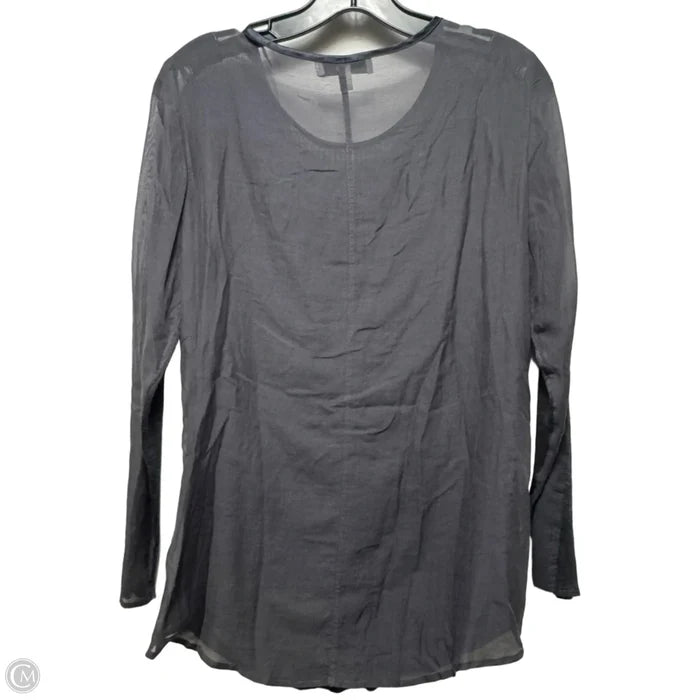 Top Long Sleeve By Etcetra In Grey, Size: Xs