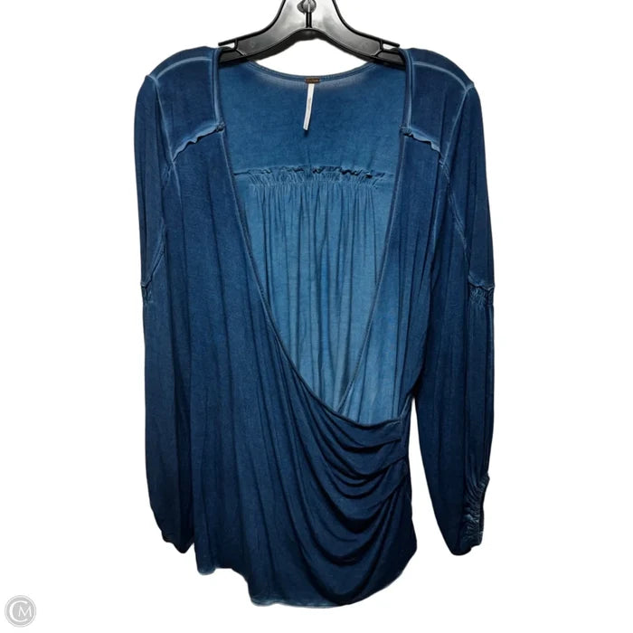 Top Long Sleeve By Free People In Blue, Size: M