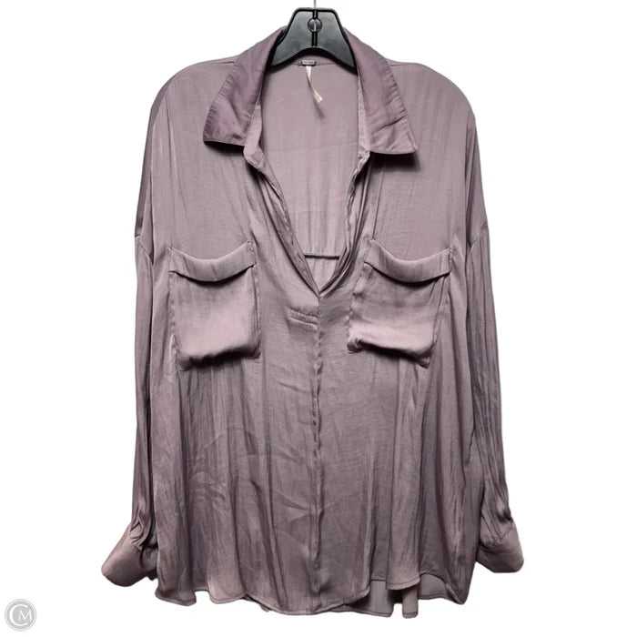 Top Long Sleeve By Free People In Purple, Size: L