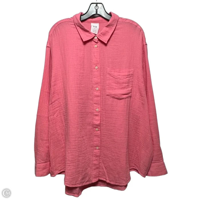 Top Long Sleeve By Gap In Pink, Size: Xl