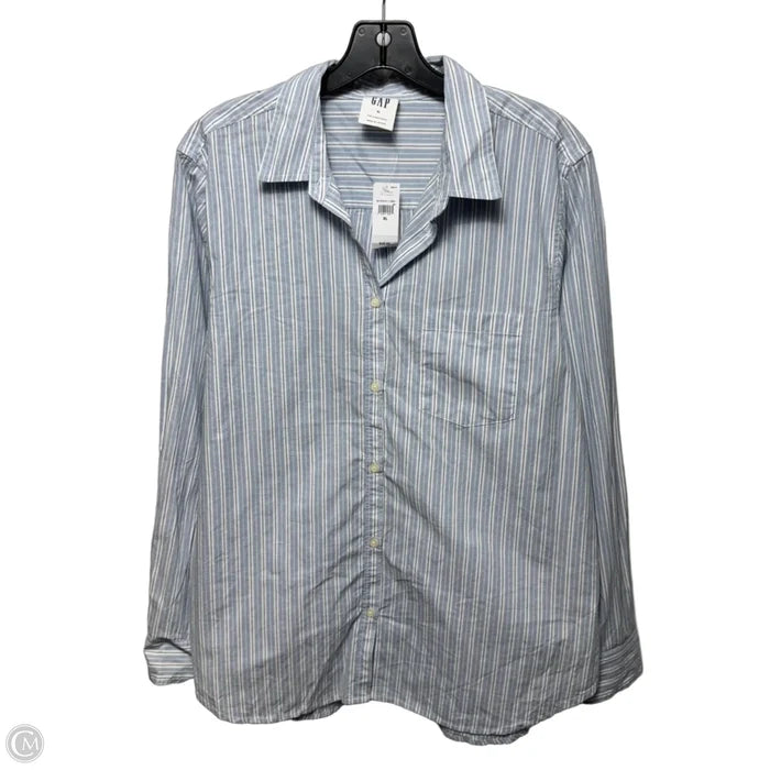 Top Long Sleeve By Gap In Striped Pattern, Size: Xl