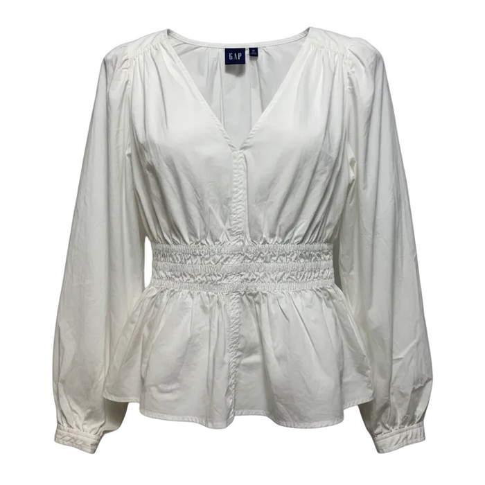 Top Long Sleeve By Gap In White, Size: Xs