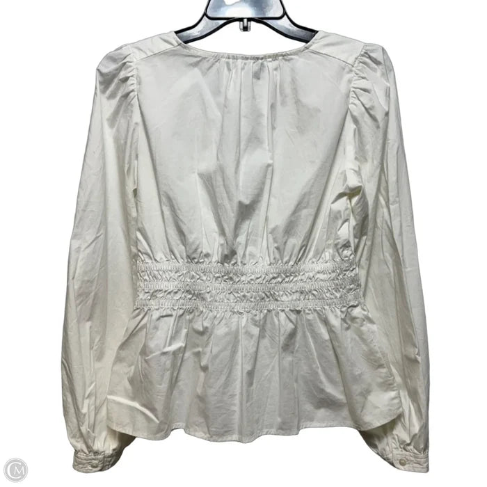Top Long Sleeve By Gap In White, Size: Xs