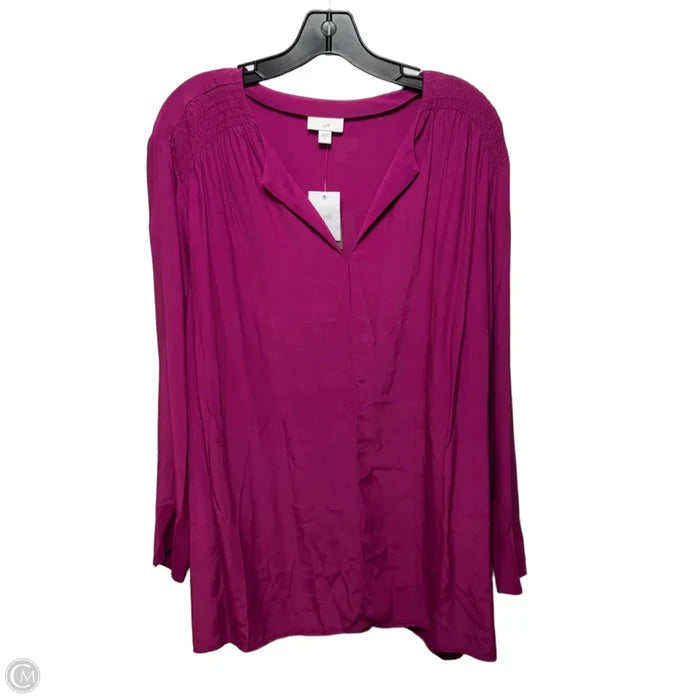 Top Long Sleeve By J. Jill In Pink, Size: Xl