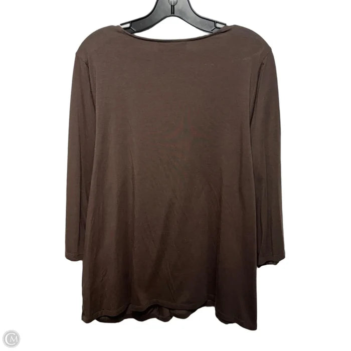 Top Long Sleeve By Lane Bryant In Brown, Size: 18/20